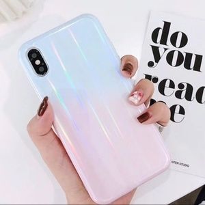 NEW iPhone 7+/8+ Blue & Pink Ombre Laser Case